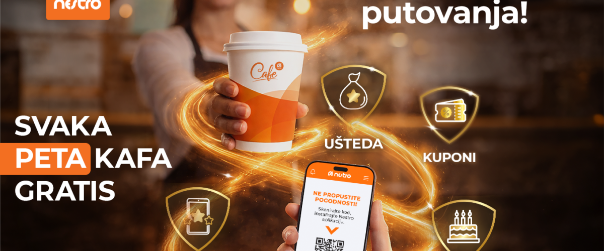 Svaka peta kafa GRATIS i ekskluzivni kuponi u Nestro aplikaciji